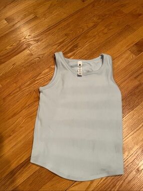 90 Degree By Reflex Light Blue Ribbed Tank Top